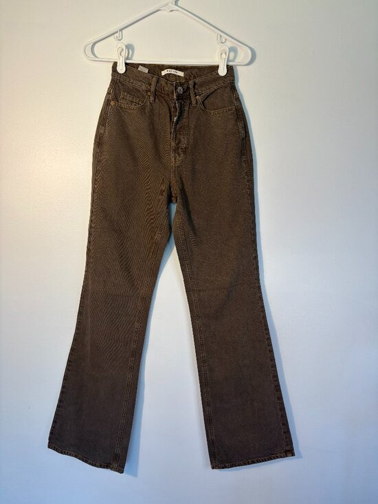 PacSun Denim - Pacsun High Rise Bootcut Brown Wash Button Fly Jeans
